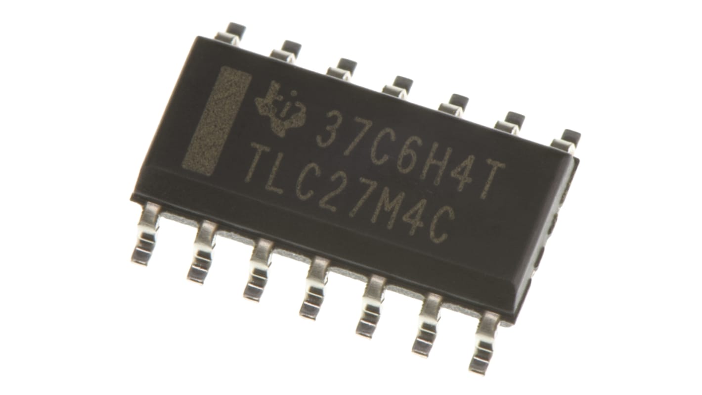 TLC27M4CDR Texas Instruments, Precision, Op Amp, 520kHz, 5 → 15 V, 14-Pin SOIC