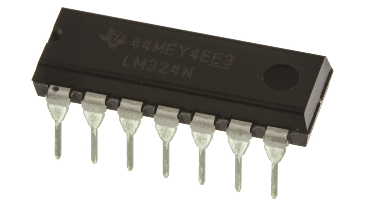 Amplificateur opérationnel Texas Instruments, montage Traversant, alim. Simple, Double, PDIP Précision 4 14 broches