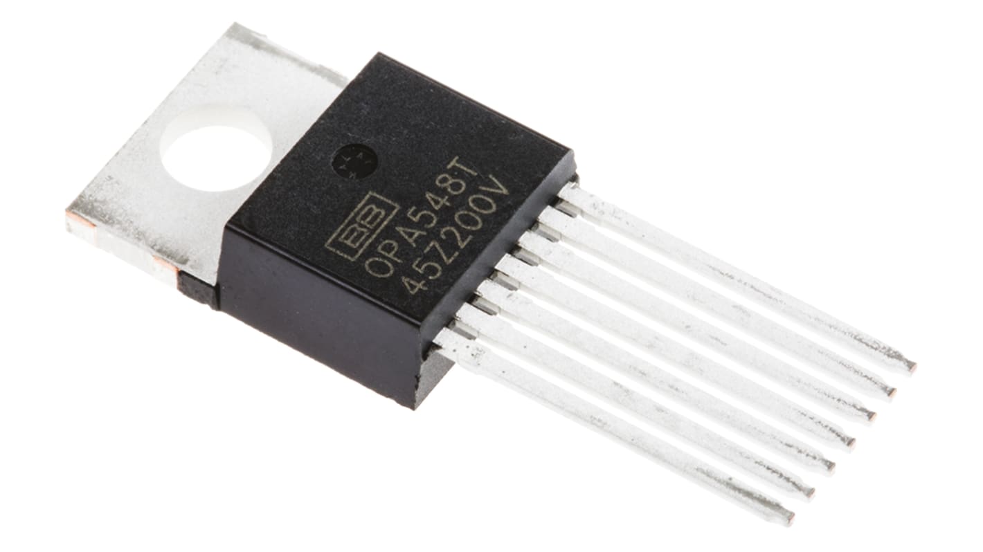 OPA548T-1 Texas Instruments, Power, Op Amp, 1MHz, 8 → 60 V, 7-Pin TO-220