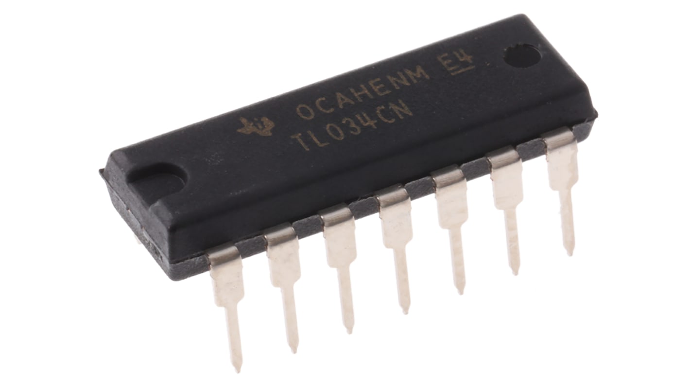 TL034CN Texas Instruments, Op Amp, 1MHz, 14-Pin PDIP