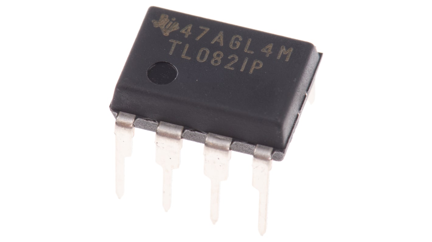 Texas Instruments オペアンプ, スルーホール, 2回路, デュアル電源, TL082IP