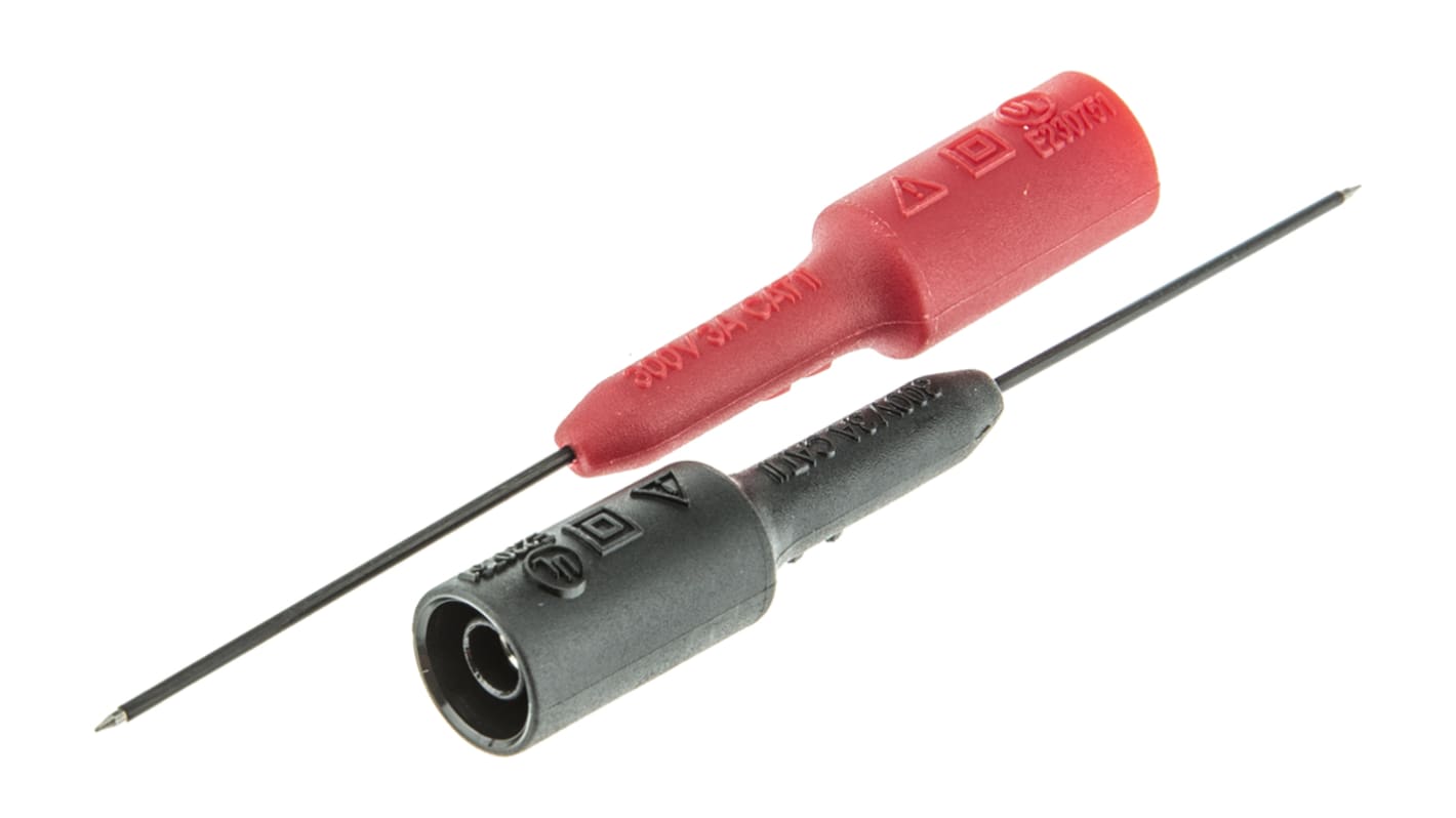 Sonda de prueba, 3A, 300V, Negro, Rojo