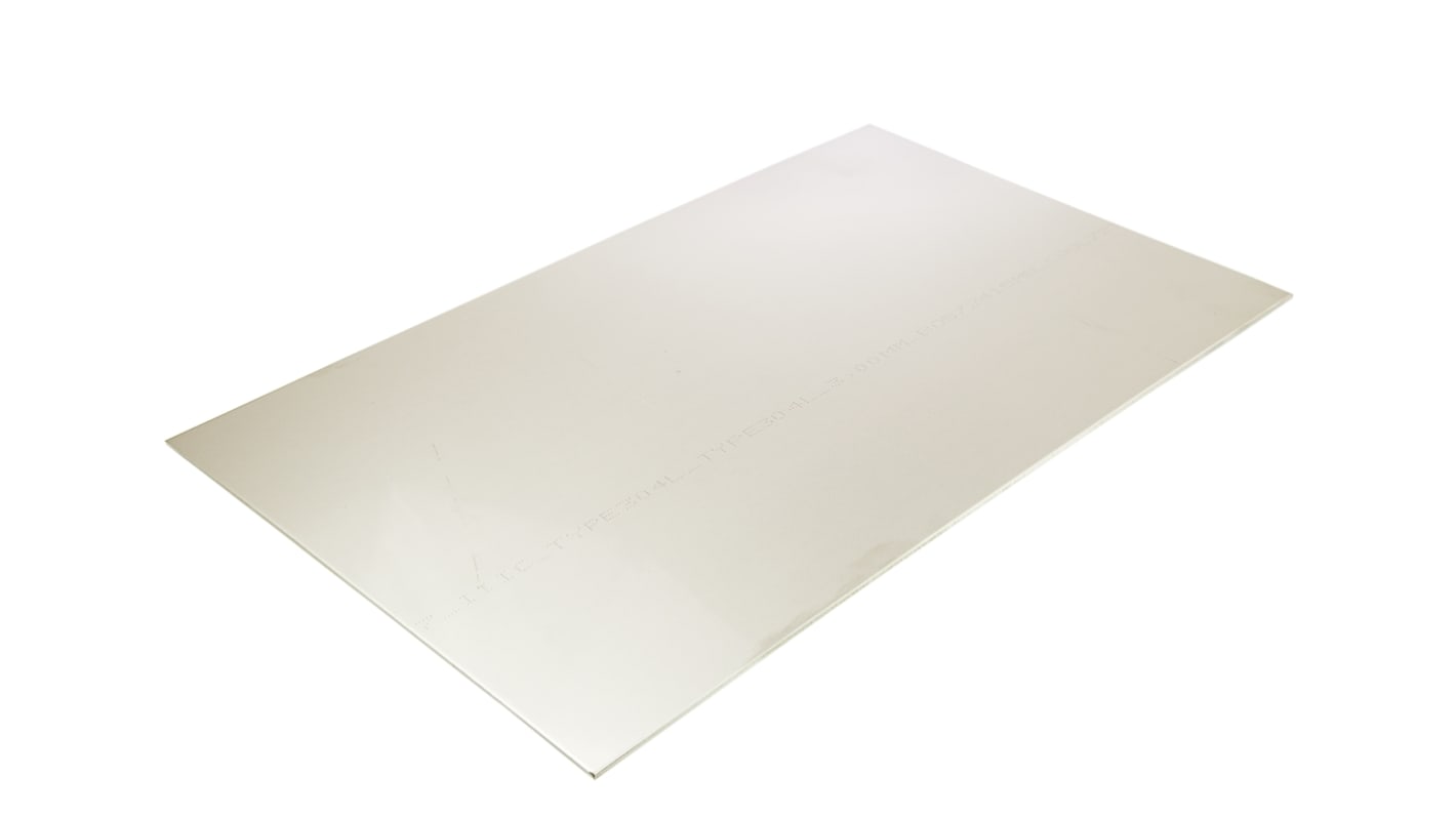RS PRO Stainless Steel Metal Sheet 500mm x 300mm, 3mm Thick