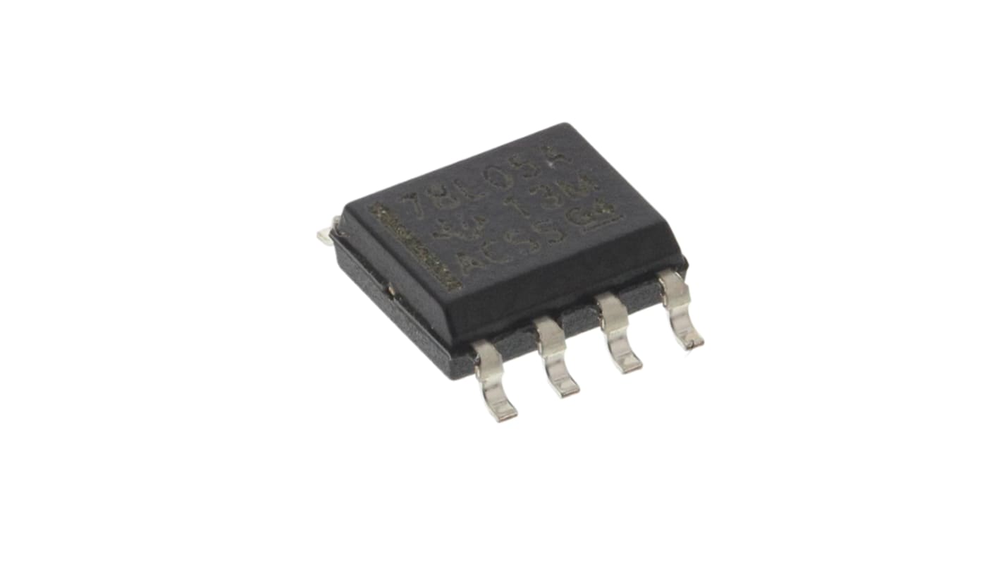 Feszültségszabályozó UA78L05ACD, 100mA, 8-tüskés, SOIC