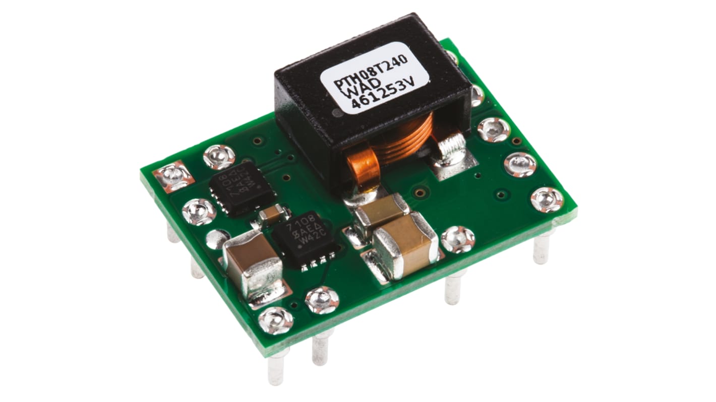 Modulo di alimentazione c.c.-c.c. PTH08T240WAD, 10A, 1-Channel, 4.5 V Input, 300 Khz, 11-Pin, Modulo DIP