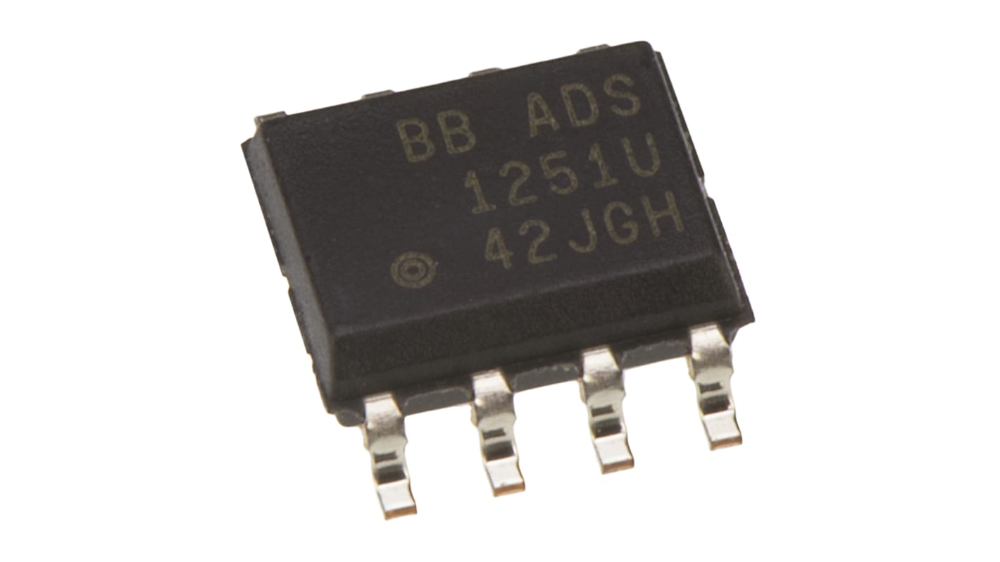 Texas Instruments 24-Bit ADC ADS1251U, 20ksps SOIC, 8-Pin