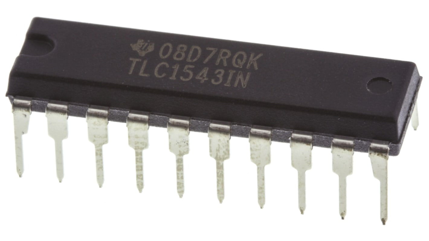 ADC TLC1543IN, 11, 10 bit-, 38ksps, PDIP, 20 Pin