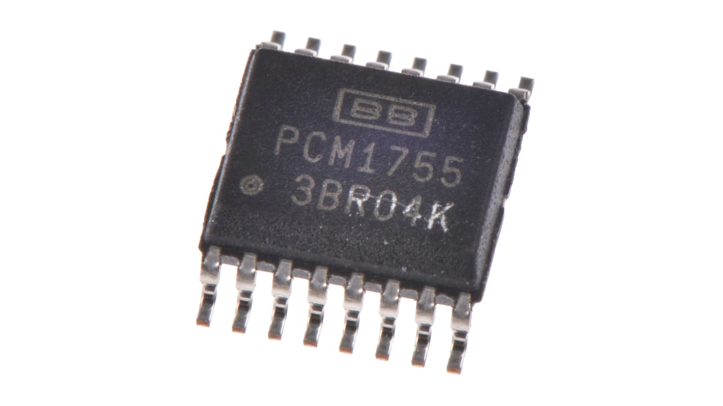 Texas Instruments 24 bit Audio-DAC PCM1755DBQ, Dual 192ksps SSOP, 16-Pin, Interface Seriell (SPI)