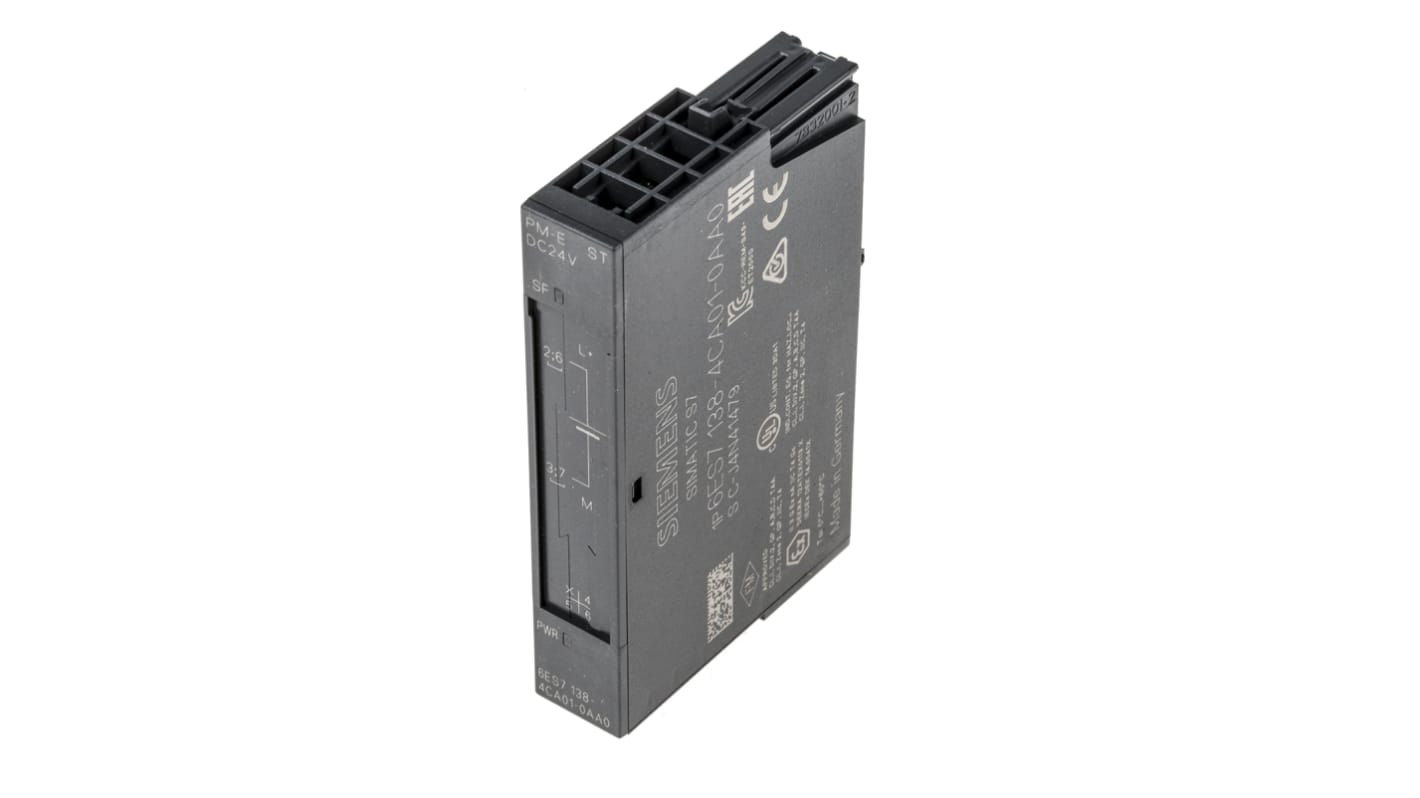 Moduł PLC We/Wy Siemens Moduł PLC We/Wy Prąd, napięcie do sterownika PLC ET200S Seria 6ES7138-4CA01-0AA0 81 x 15 x 52 mm