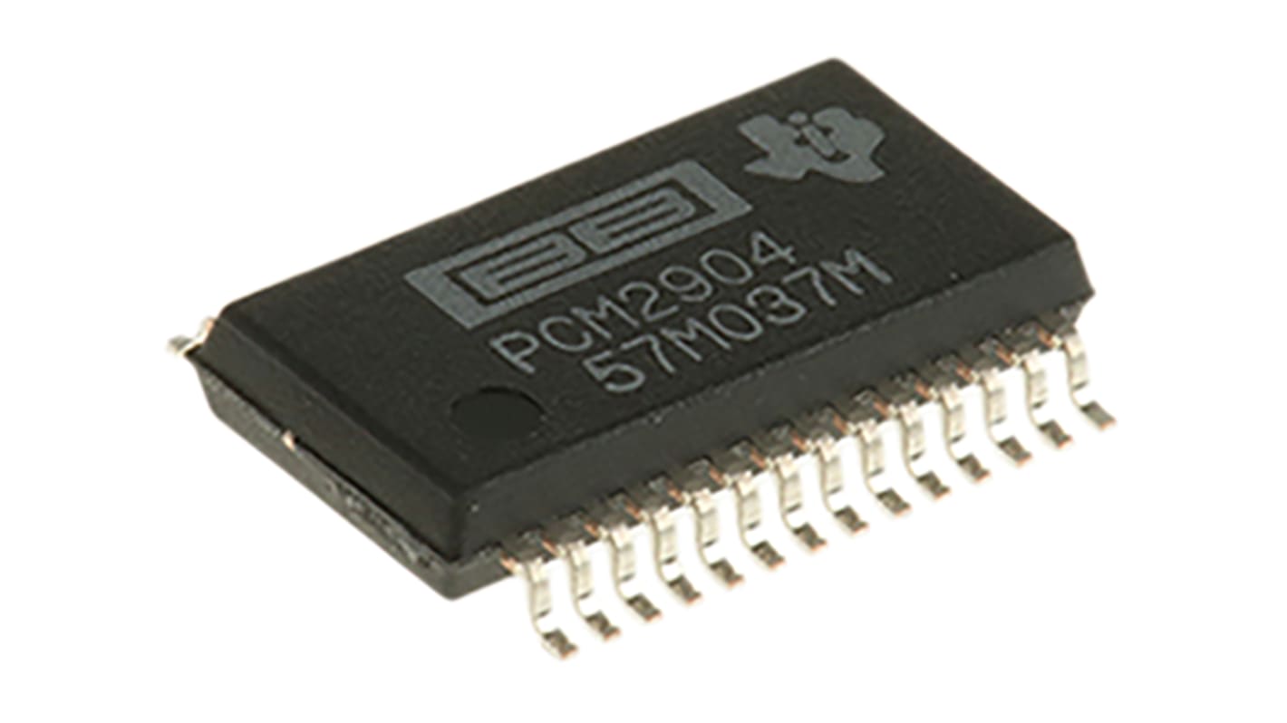 Texas Instruments PCM2904DB Audiokodek IC, 2-csatornás, 28-tüskés SSOP