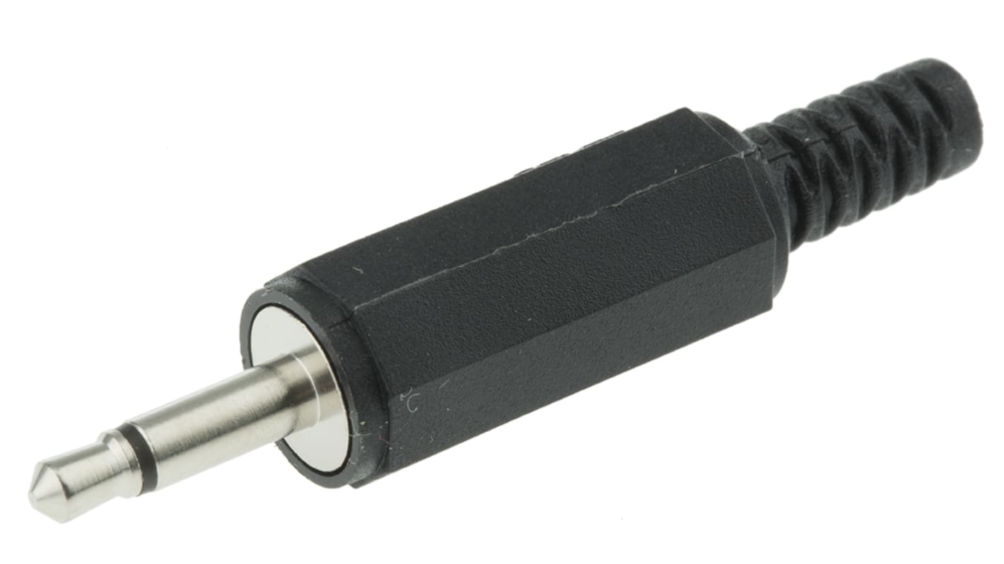 Conector jack mono de 3.5 mm Macho Lumberg, Montaje de Cable