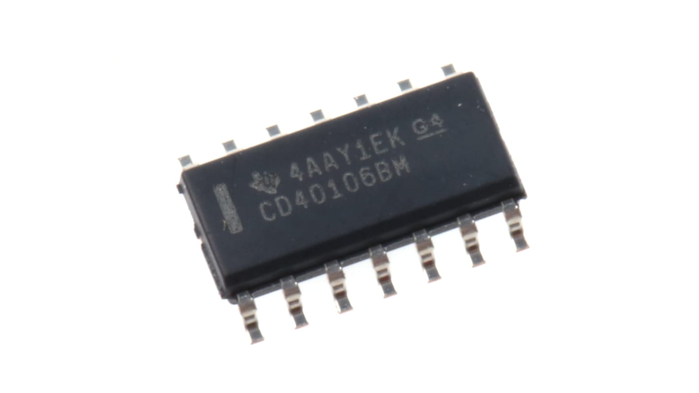 Inverter CD40106BM96, canali Hex, 14-Pin, SOIC Sì