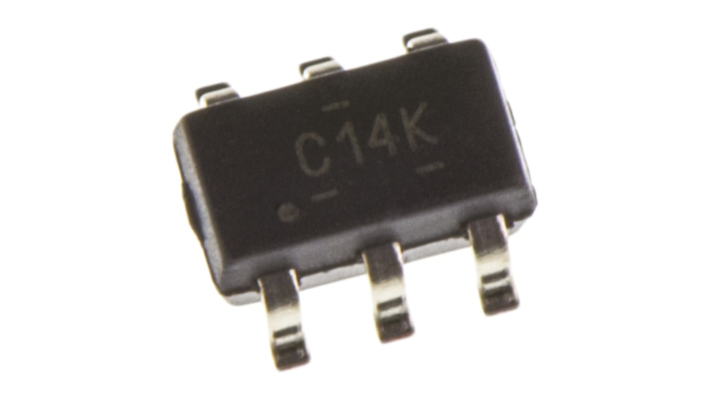 Inversor CMOS, SN74LVC2G14DBVR, Dual canales SOT-23 6 pines LVC, alimentación 1,65 → 5,5 V Sí