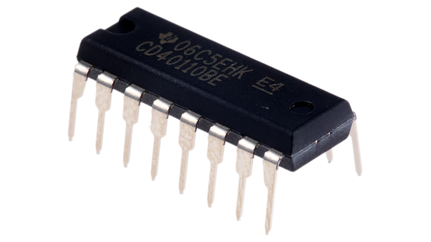 Texas Instruments CD40110BE 5-stage Through Hole Decade Counter, 16-Pin PDIP