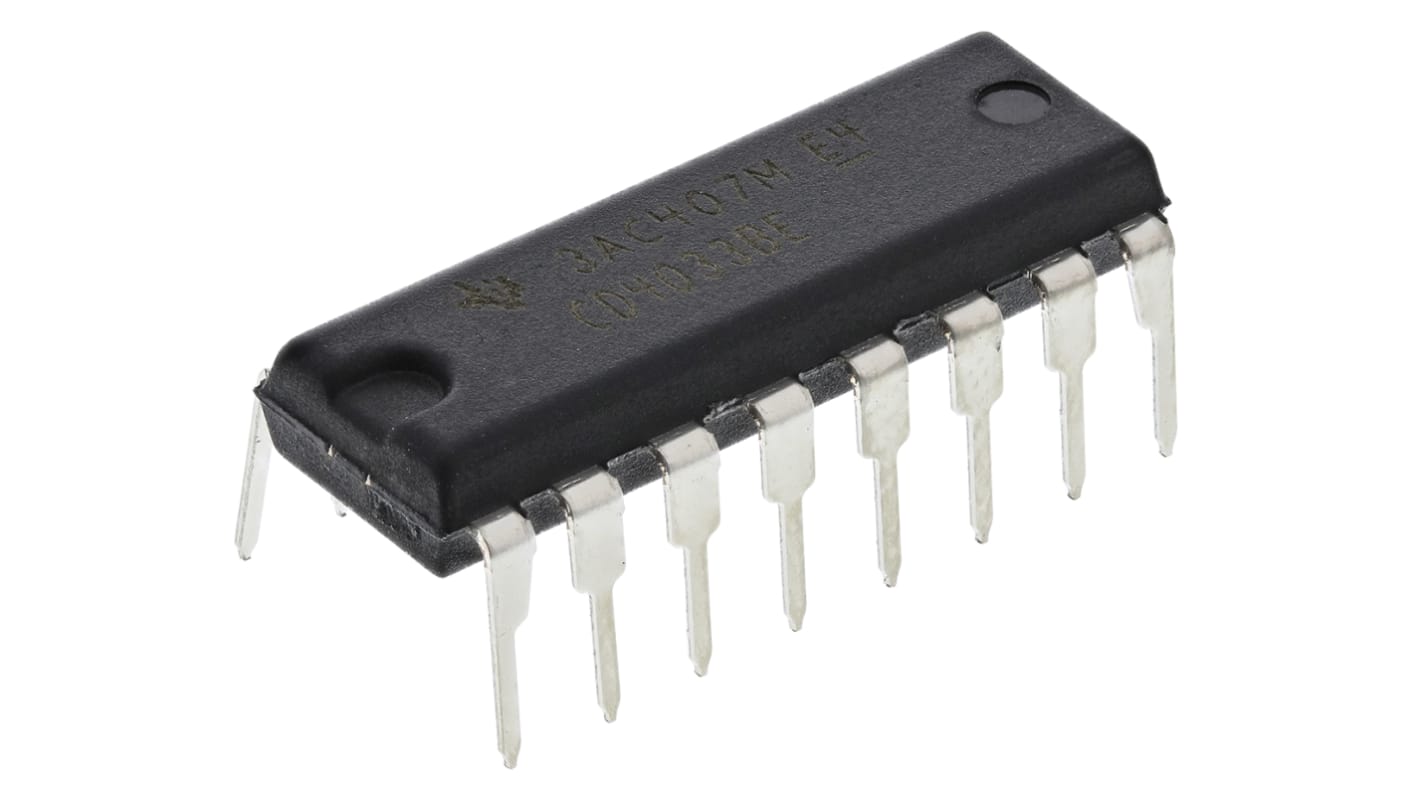 Texas Instruments CD4033BE 5-stage Through Hole Decade Counter, 16-Pin PDIP