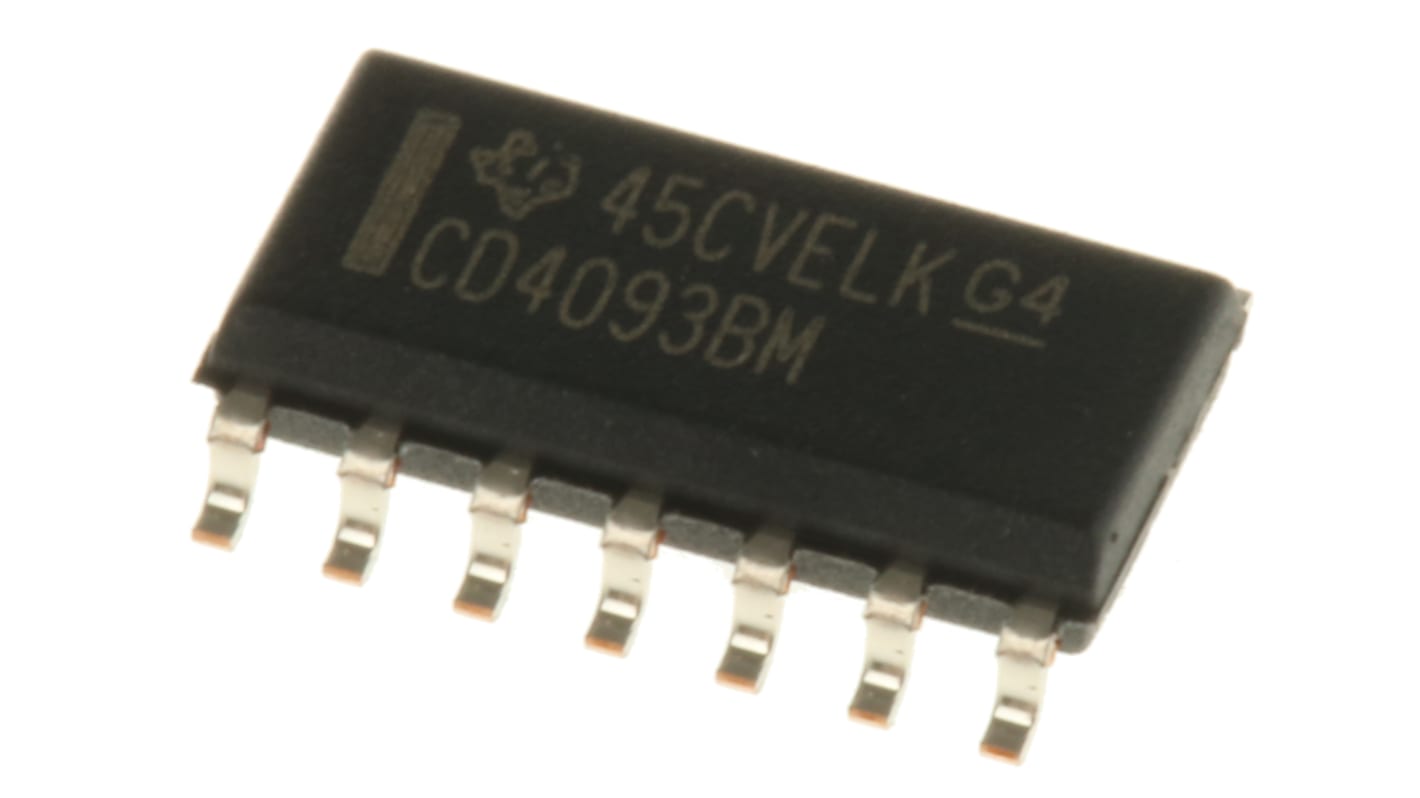 Texas Instruments ロジックゲート, NAND, 表面実装, 2-入力, CD4093BM