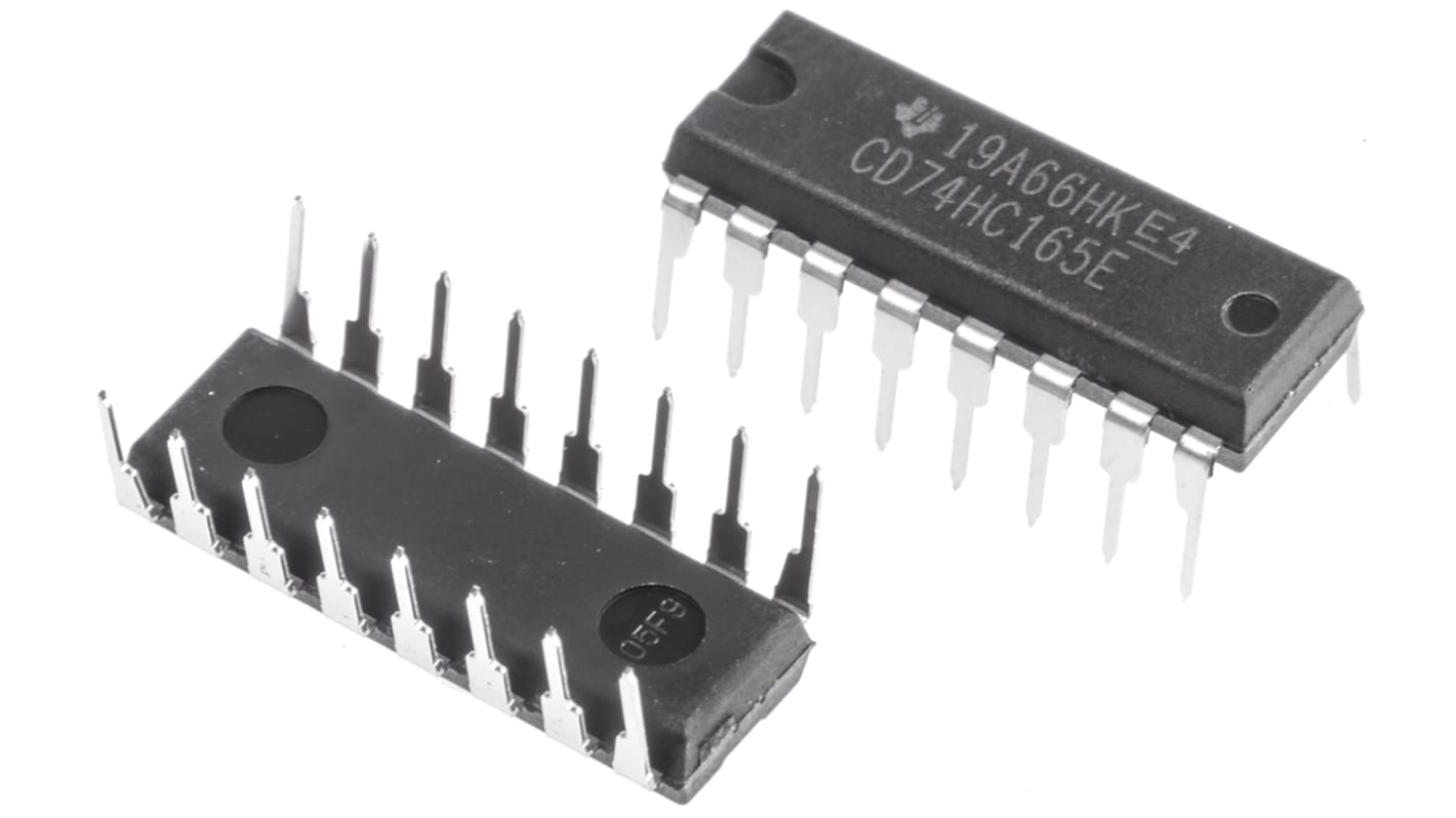 Texas Instruments Schieberegister 8-Bit Schieberegister HC Seriell zu seriell, Parallel THT 16-Pin PDIP 1