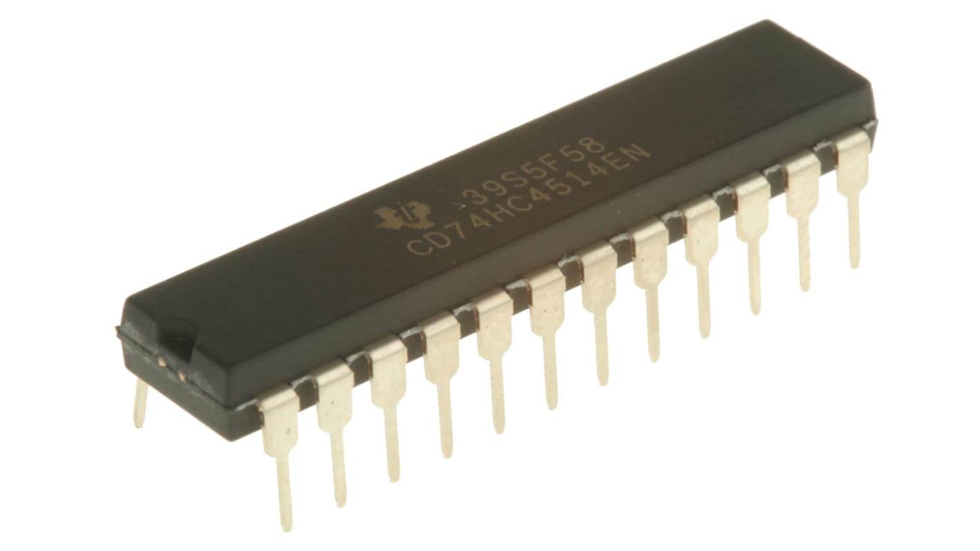 Texas Instruments Decoder und Demultiplexer, 24-Pin, PDIP, Dekoder, Demultiplexer, 1:16, HC, Non-Inverting