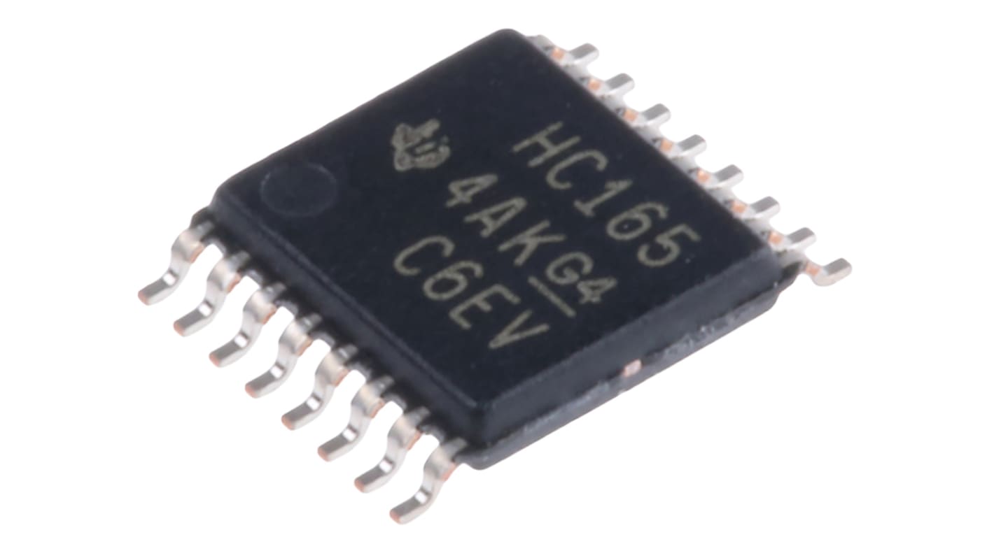 Shift Register SN74HC165PW, stadi 8, HC, TSSOP, 16-Pin 1