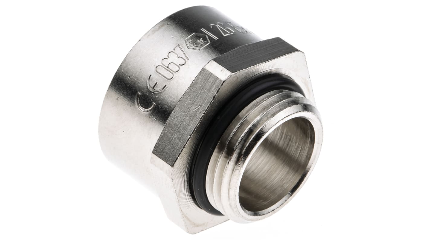 Lapp Cable Gland Adaptor, M20 Exterior Thread, M25 Interior Thread, Nickel Plated Brass, SKINDICHT Series