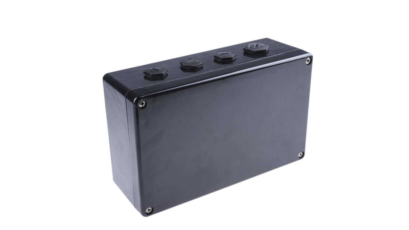 Scame Zenith P Series Black Junction Box, IP66, 2 Terminals, ATEX, 260 x 160 x 90mm