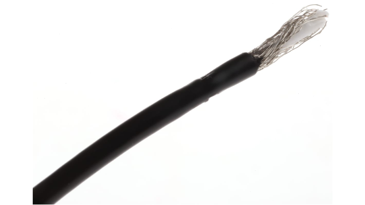 Câble coaxial RS PRO, RG179PE, 100m, Noir