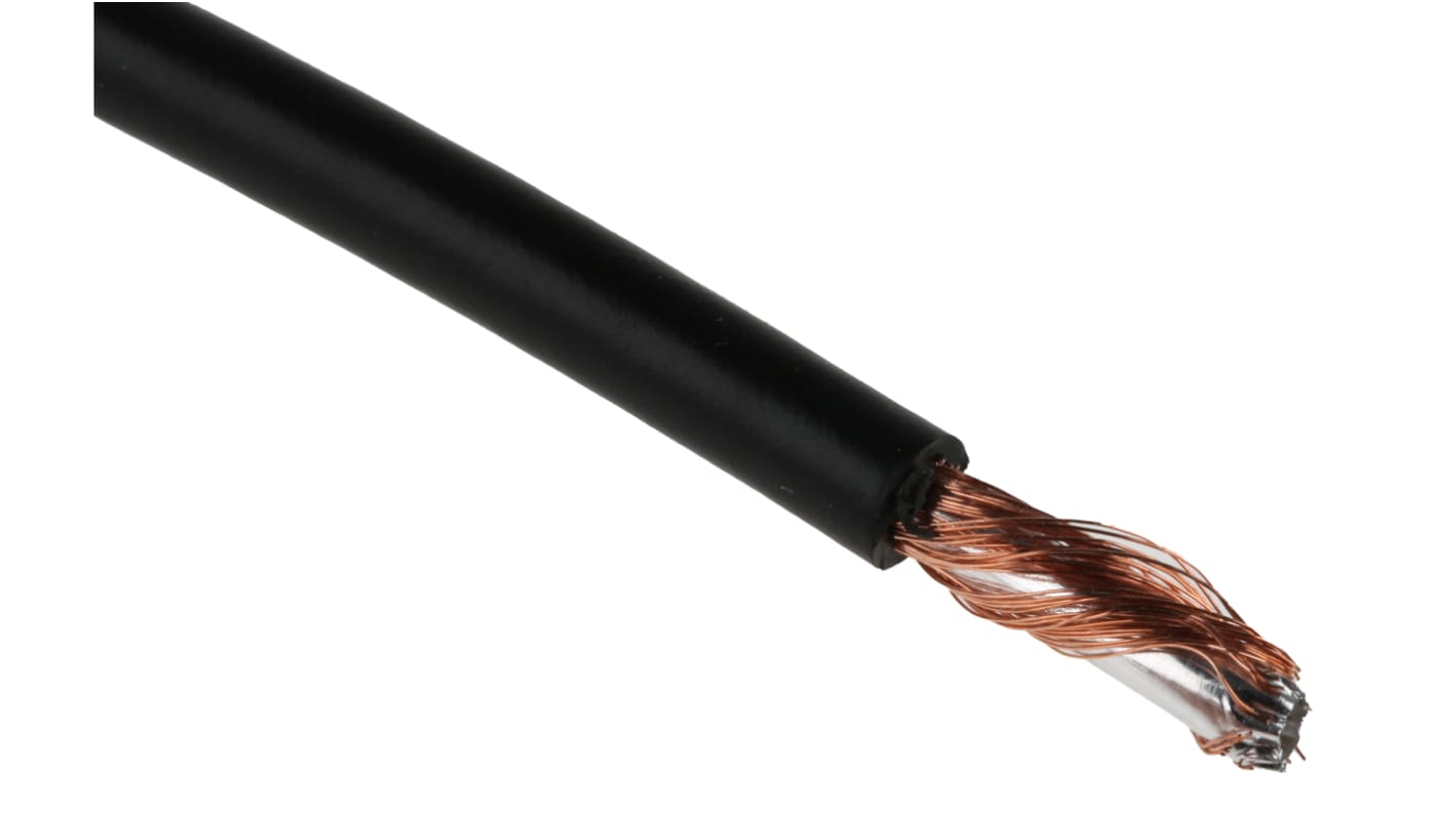 Cable coaxial SDI RG59 RS PRO, 75 Ω, long. 100m, funda de , funda de PVC Negro