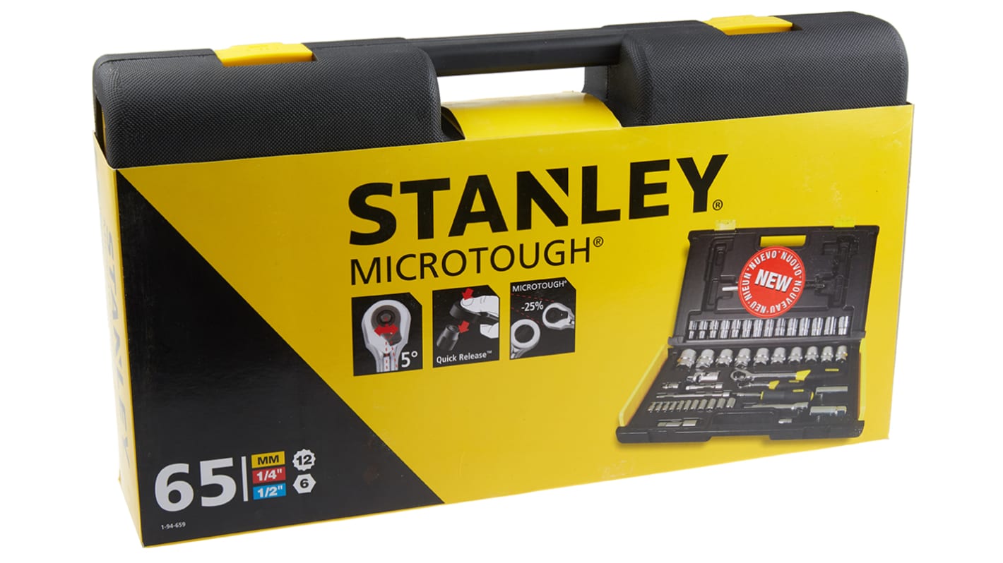 Stanley ソケットセット1/2インチ、1/4インチ 65ピース 1-94-659