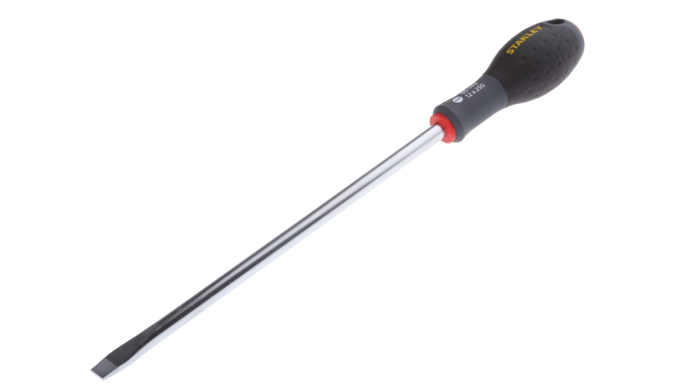 Stanley Flat Screwdriver, 12 mm Tip, 250 mm Blade