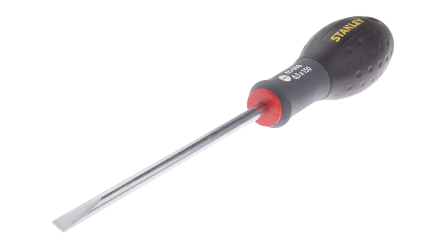 Stanley Slotted Screwdriver, 6.5 mm Tip, 150 mm Blade