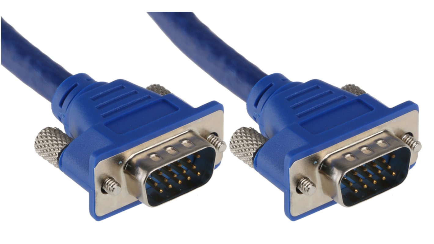 RS PRO VGA-Kabel A VGA / Stecker B VGA / Stecker, 1m Blau