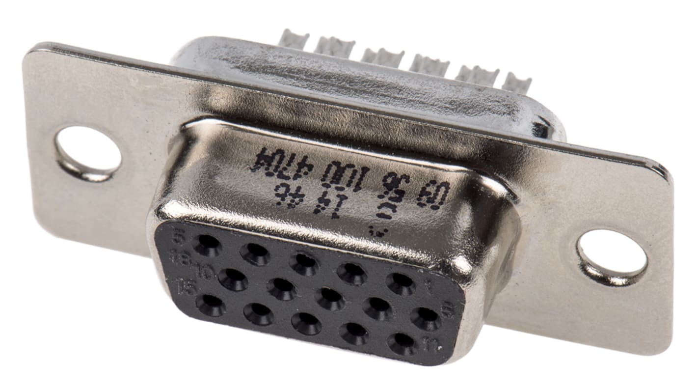 Conector D-sub HARTING, paso 2.29mm, Recto D-Sub de alta densidad, Montaje de Cable, Hembra, Terminación Soldador E,