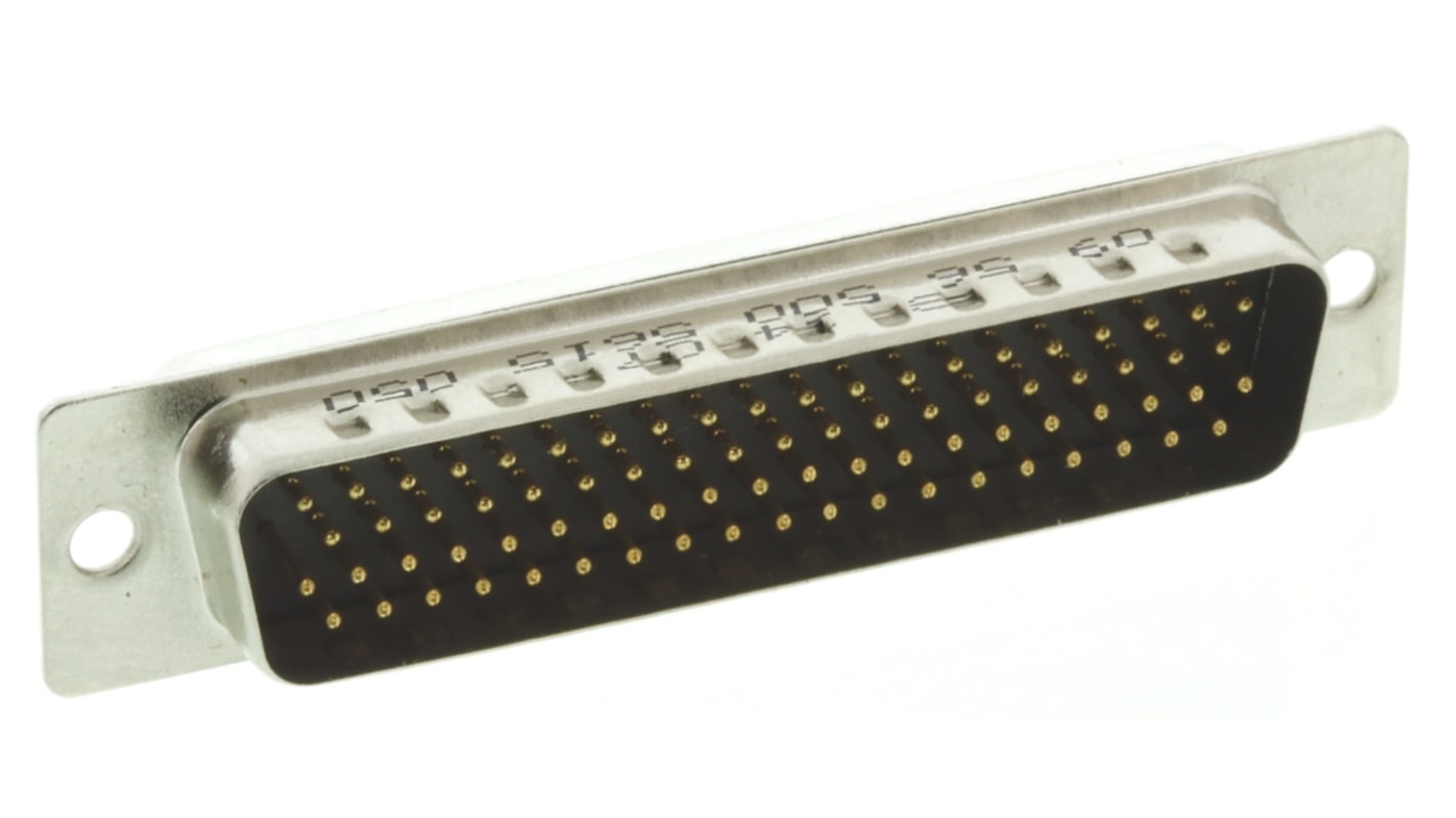 HARTING D-Sub konnektor, stik, 78-Polet, 2.42mm benafstand D-Sub med høj tæthed, Lige, Kabelmontering D, Lodde