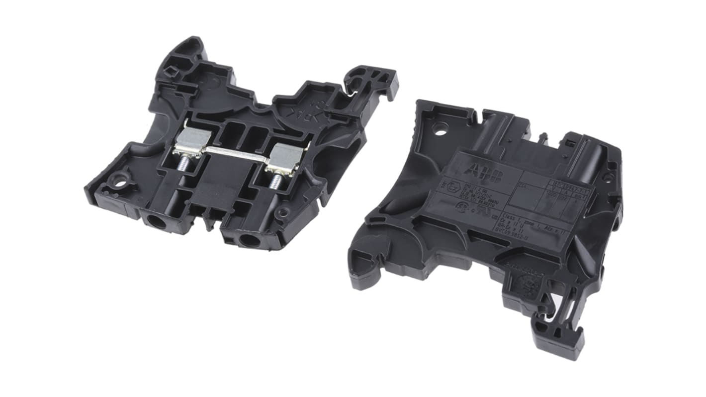 Entrelec ZS4 Series Black Feed Through Terminal Block, 4mm², Double-Level, Screw Termination, ATEX