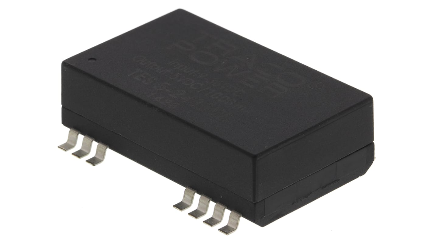 TRACOPOWER TES 5WI DC-DC Converter, 5V dc/ 1A Output, 9 → 36 V dc Input, 5W, Surface Mount, +71°C Max Temp -40°C