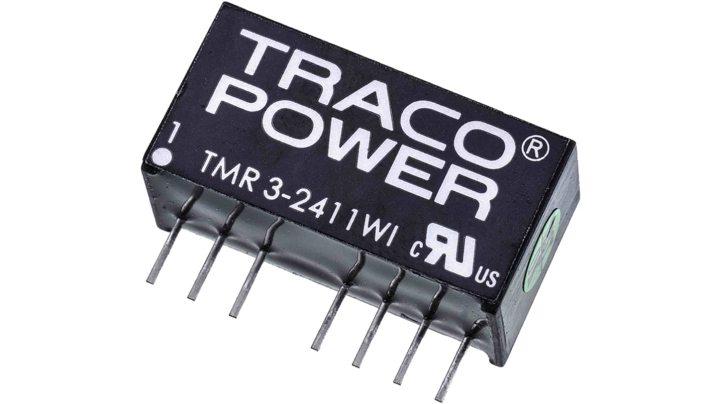 TRACOPOWER TMR 3WI, Vout: 5V dc 3W, Vin: 9 → 36 V dc DC-DC-konverter