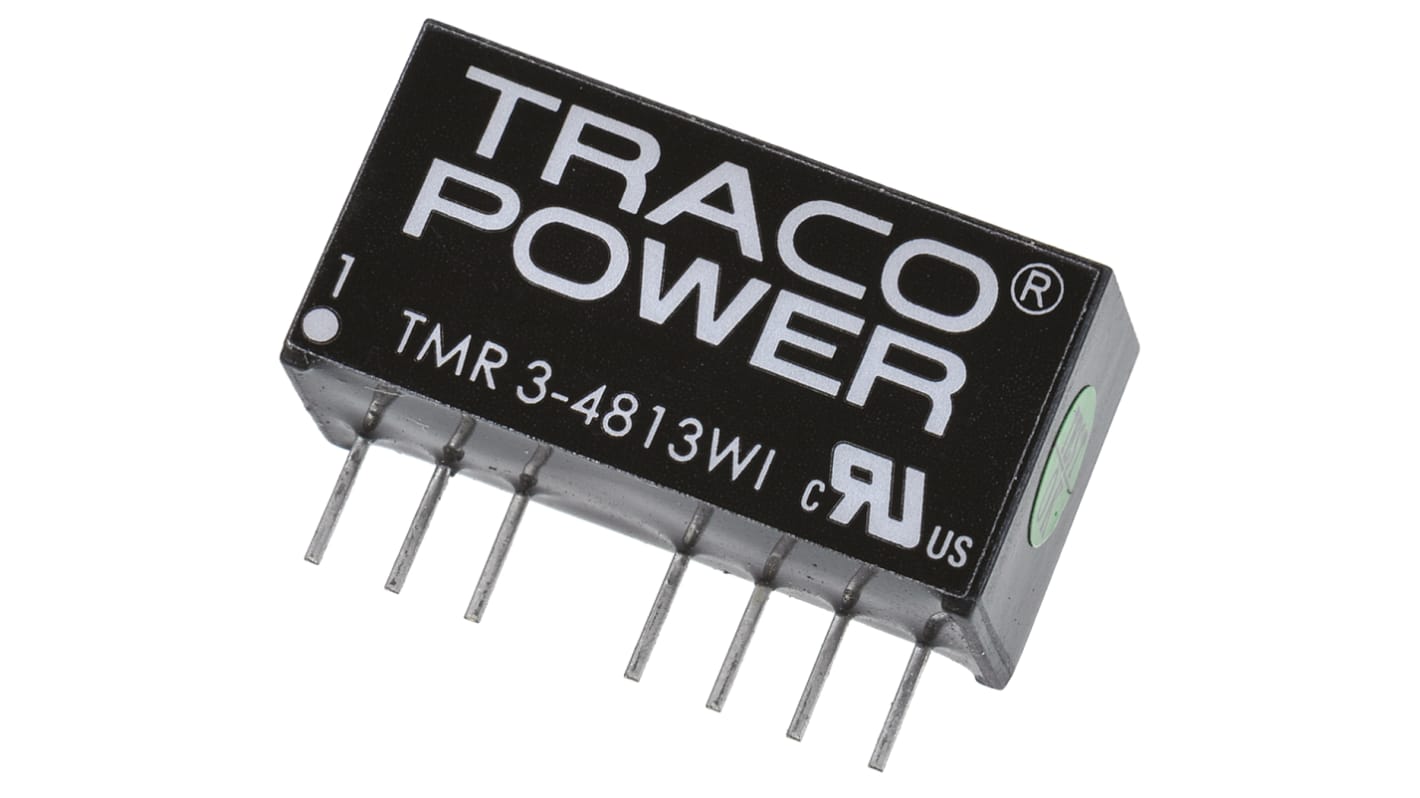 TRACOPOWER DC-DCコンバータ Vout：15V dc 18 → 75 V dc, 3W, TMR 3-4813WI