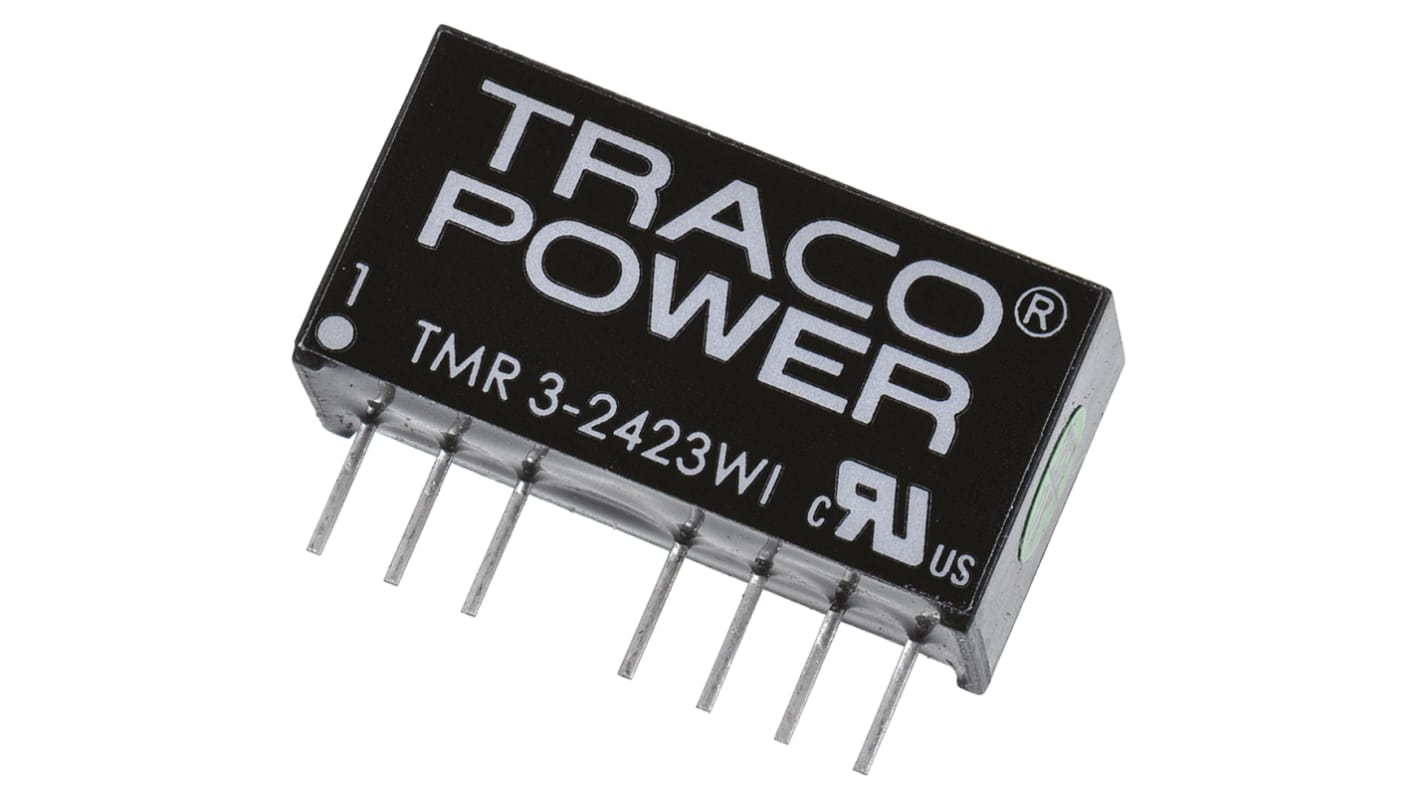 Convertisseur DC-DC TRACOPOWER, TMR 3WI, Montage traversant, 3W, 2 sorties, ±15V c.c., ±100mA