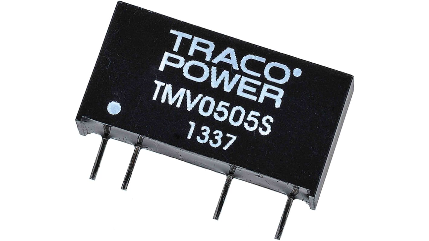 Convertisseur DC-DC TRACOPOWER, TMV, Montage traversant, 1W, 1 sortie, 5V c.c., 200mA