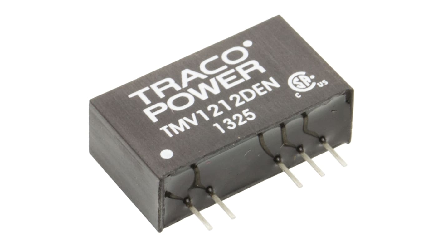 Convertisseur DC-DC TRACOPOWER, TMV EN, Montage traversant, 1W, 2 sorties, ±12V c.c., ±40mA