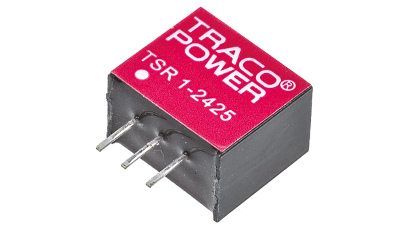 Regolatore switching TRACOPOWER, ingresso 4.6 → 36V cc, uscita 2.5V cc, 1A, 2.5W