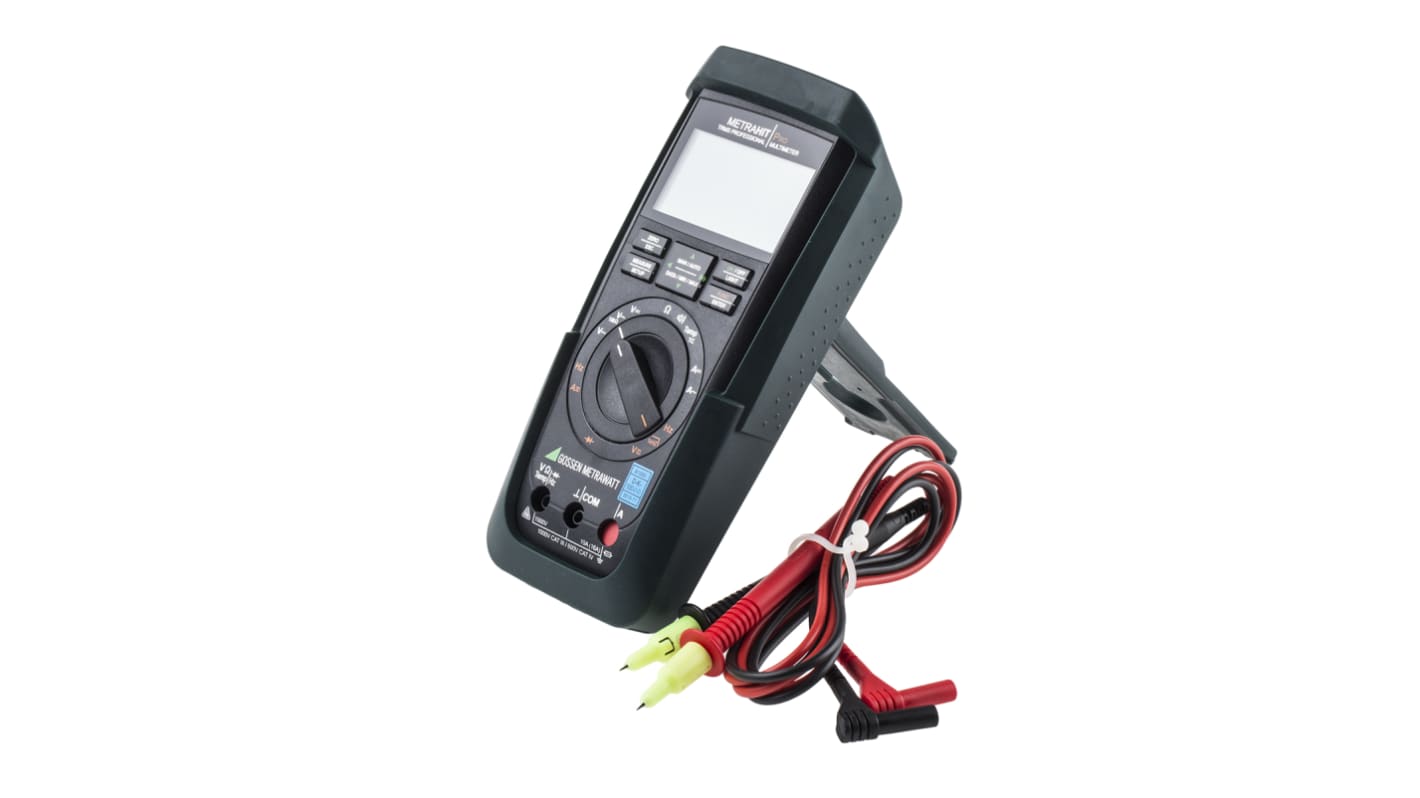 Gossen Metrawatt METRAHit PRO Handheld LCD Digital Multimeter, True RMS, 10A ac Max, 10A dc Max, 1000V ac Max