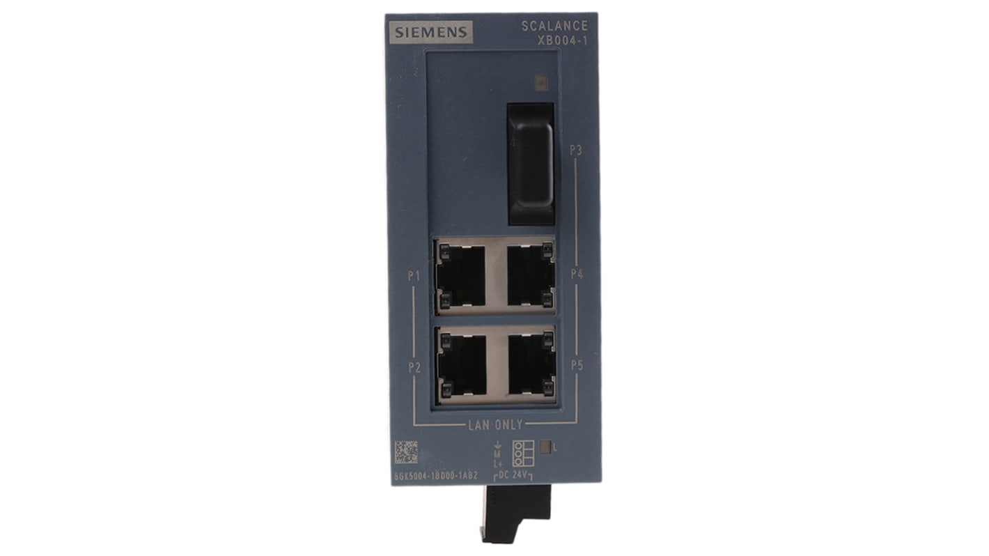 Siemens Ethernet kapcsoló 4 db RJ45 port, rögzítés: DIN-sín, 100Mbit/s