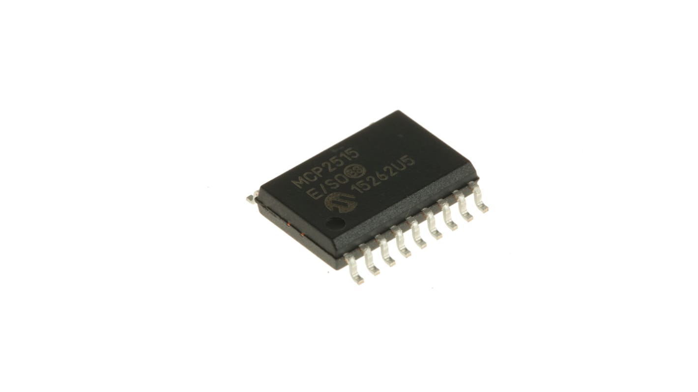 Contrôleur CAN, MCP2515-E/SO, 1Mbps CAN 2.0B, Veille, Attente, SOIC W, 18 broches