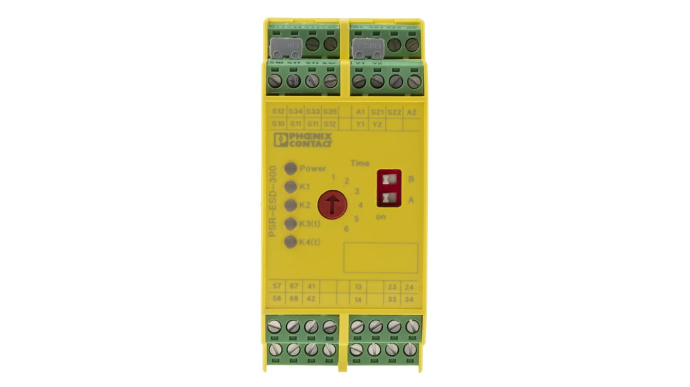 Relais de sécurité Phoenix Contact PSR-SCP-24DC/ESD/5X1/1X2/300, 24V c.c., 2 canaux, 6 contacts de sécurité