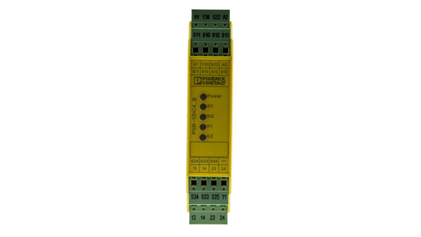 Phoenix Contact PSR-SPP- 24UC/SDC4/2X1/B Sicherheitsrelais, 24V dc, 2-Kanal, 2 Sicherheitskontakte