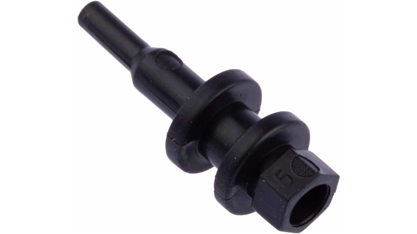 Pasamuro RS PRO de Caucho Negro, Ø cable máx. 3mm