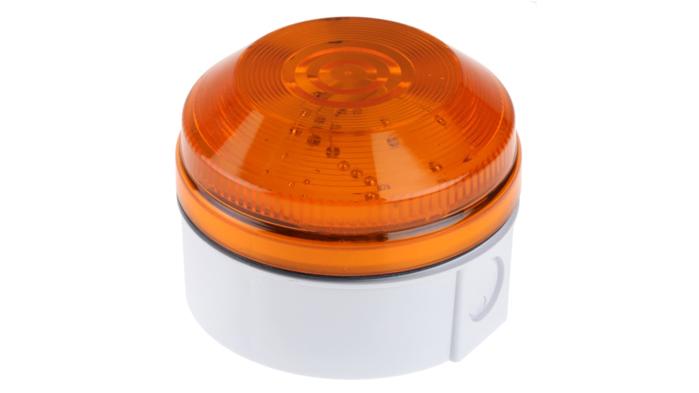 Moflash X 195 Series Amber Flashing Beacon, 15 → 28 V ac/dc, Surface Mount, Xenon Bulb