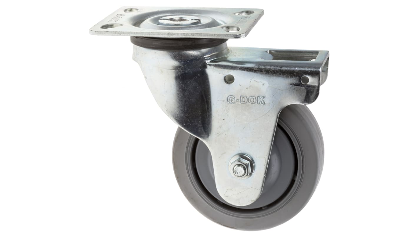 RS PRO Swivel Castor Wheel, 75kg Capacity, 100mm Wheel