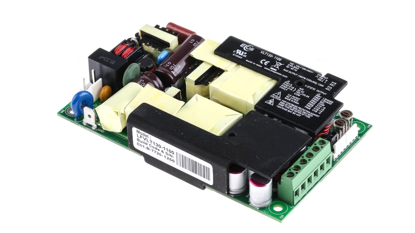 EOS Switching Power Supply, LFVLT130-1100, 5V dc, 16A, 130W, 1 Output ...